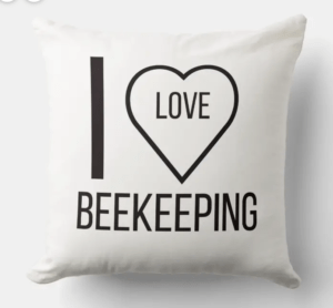 I Love beekeeping throw pillow