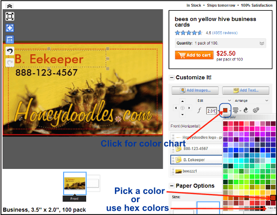how to change text color